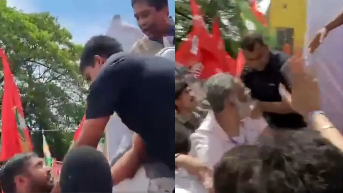 Kanhaiya Kumar and Pappu Yadav Snubbed While Approaching Rahul Gandhi at Bihar Bandh Rally Kanhaiya Kumar and Pappu Yadav during Bihar Bandh Rally