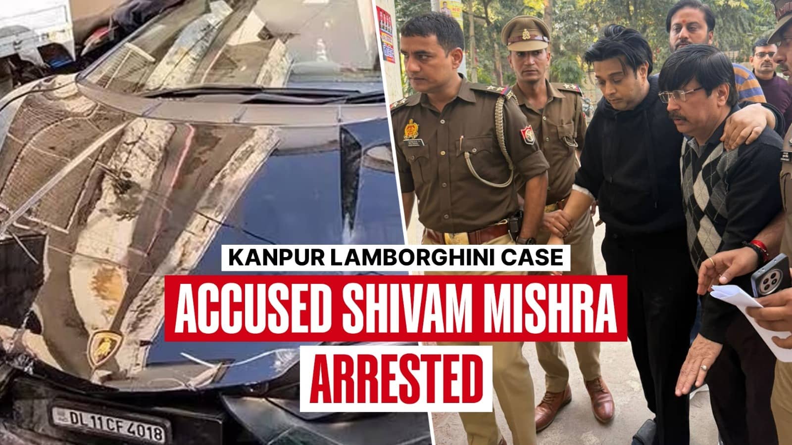 Kanpur Lamborghini Crash: Tobacco Baron’s Son Shivam Mishra Arrested After 4 Days, ‘Ghost Driver’ Theory Collapses