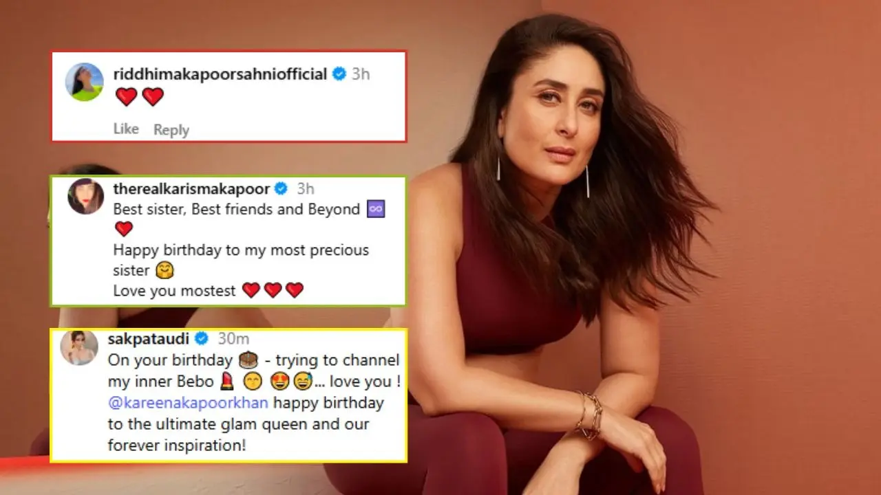 Kareena Kapoor Turns 45: Karisma Kapoor Calls Her the ‘Best Sister’ While Soha Ali Khan Channels Her Inner Bebo On 'Bhabhi's' Birthday Kareena Kapoor's 45th Birthday Bash