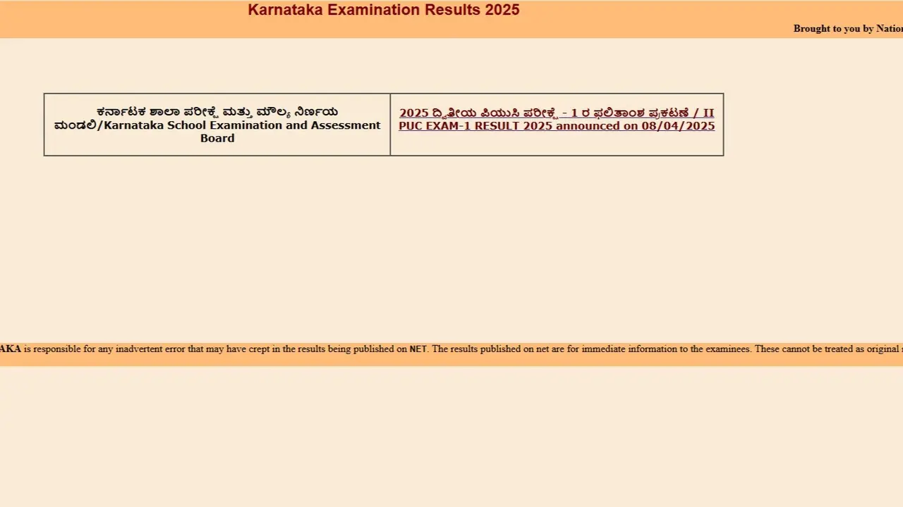 Karnataka PUC 2 Result 2025 Declared