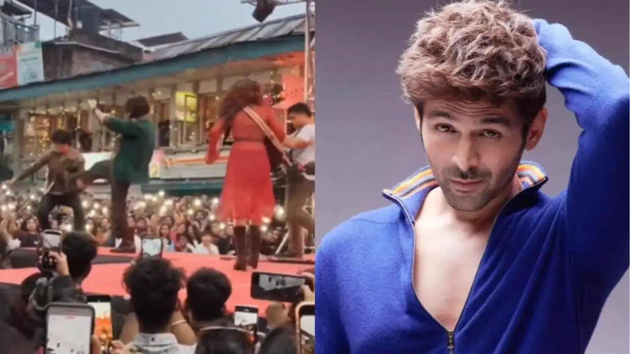 Kartik Aaryan beats a man with guitar