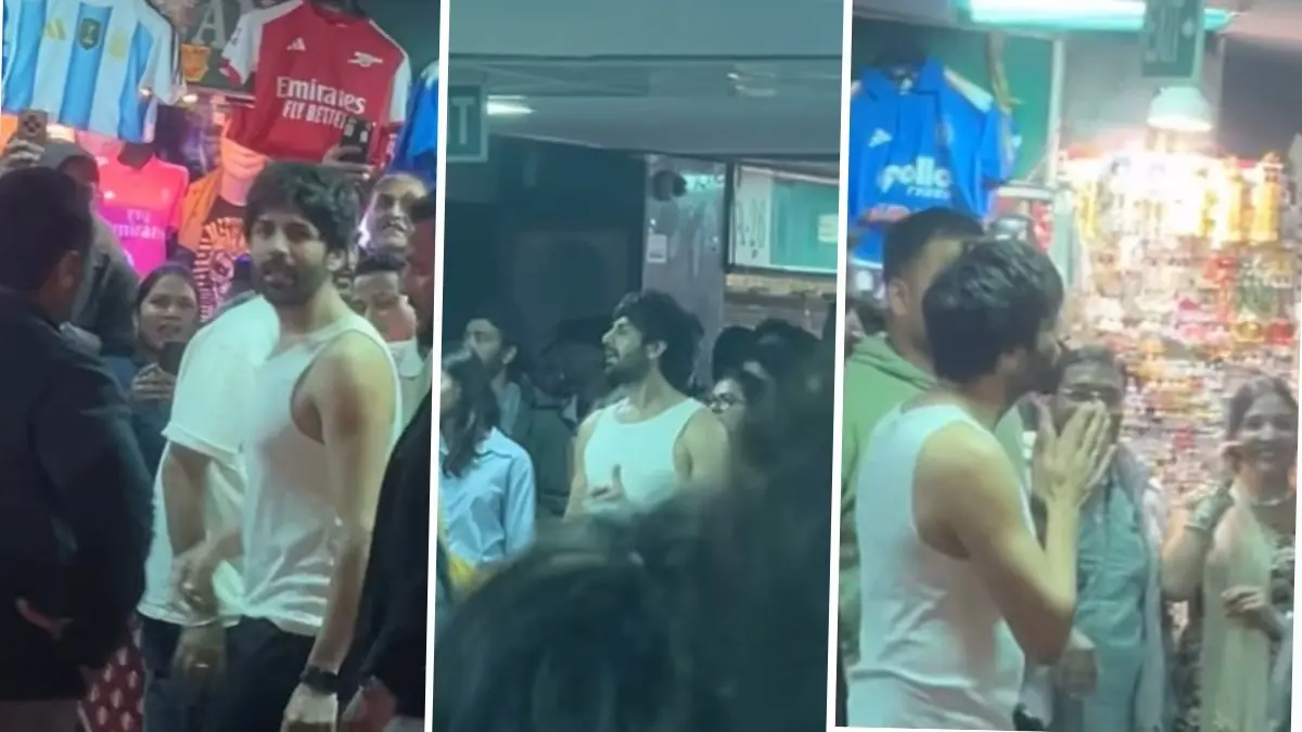 After Pride Parade Scenes In Connaught Place, Kartik Aaryan Shoots For Naagzilla At Delhi's Palika Bazaar, Video Goes Viral Kartik Aaryan shooting in Delhi
