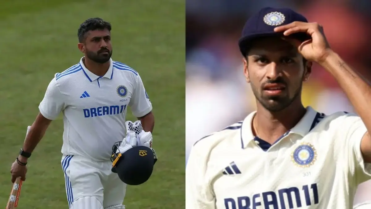 Karun Nair (L), Washington Sundar (R)