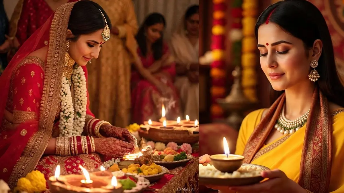 karwa Chauth 2025 karwa chauth ki puja thali me kya kya hona chahiye pooja samagri list