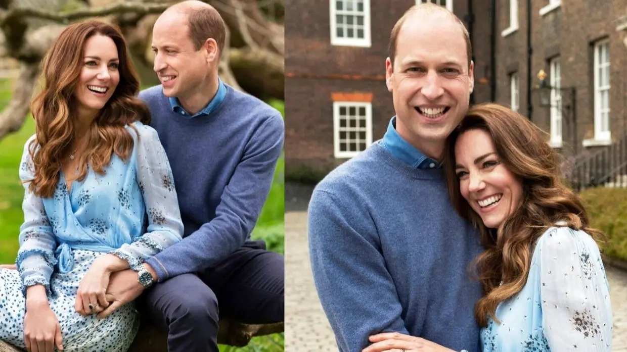 Kate herself made only a fleeting appearance, touching the bark of a tree, while William’s face remained hidden leaving the new arrival to steal the spotlight.