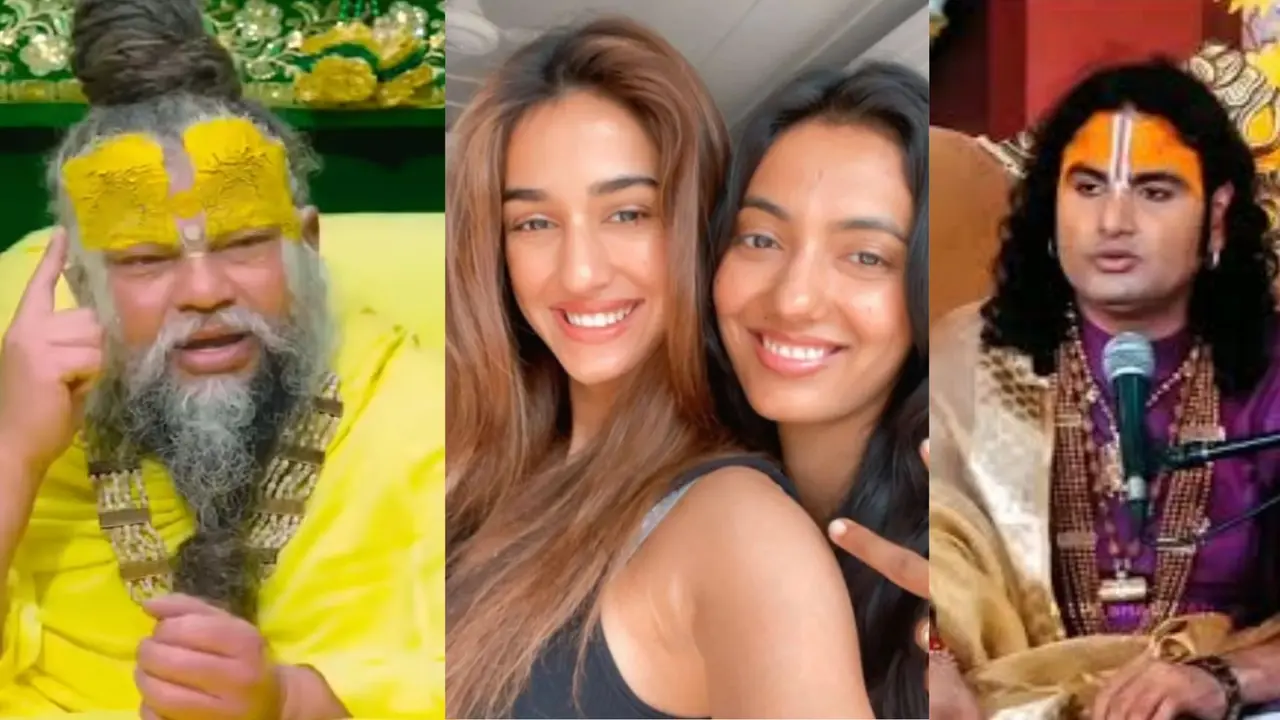 कथावाचक अनिरुद्धाचार्य-खुशबू पाटनी-प्रेमानंद महाराज