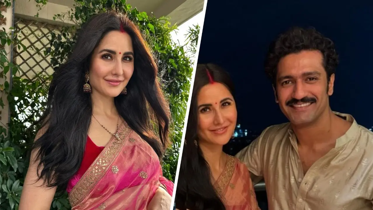 Katrina Kaif's 'Desi' Look On Karwa Chauth Impresses Netizens: Which God Did Vicky Kaushal Pray To? Katrina Kaif dressed up in ehtnic attire for Karwa Chauth