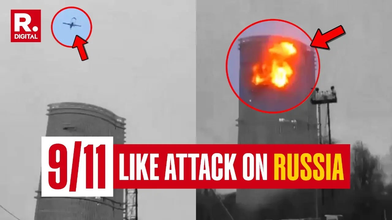 Kazan Attack: Massive Fire Erupts As 8 Drones Fly Into Buildings In Russian City