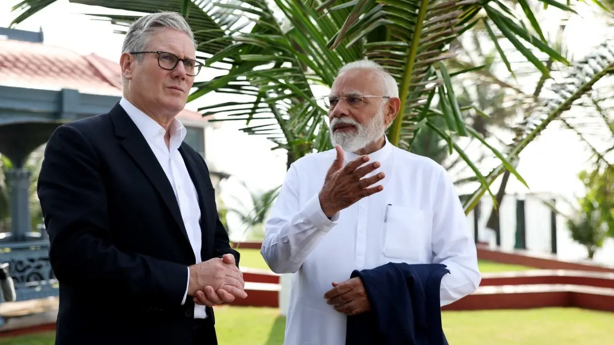 Keir Starmer with PM Modi