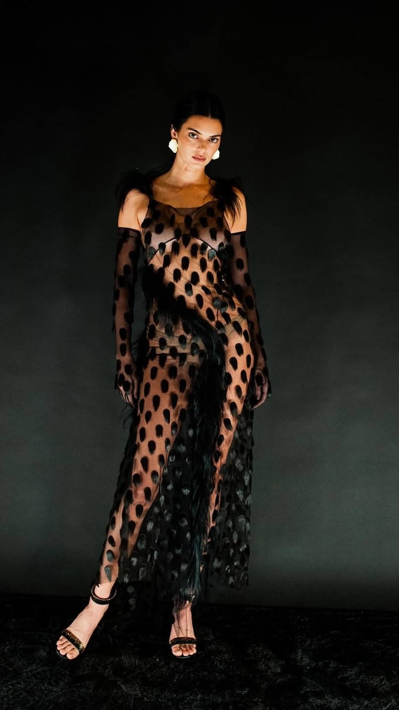 knee length dresses for ladies Kendall Jenner Red 3rd Annual Academy Museum Gala Dress main image 0