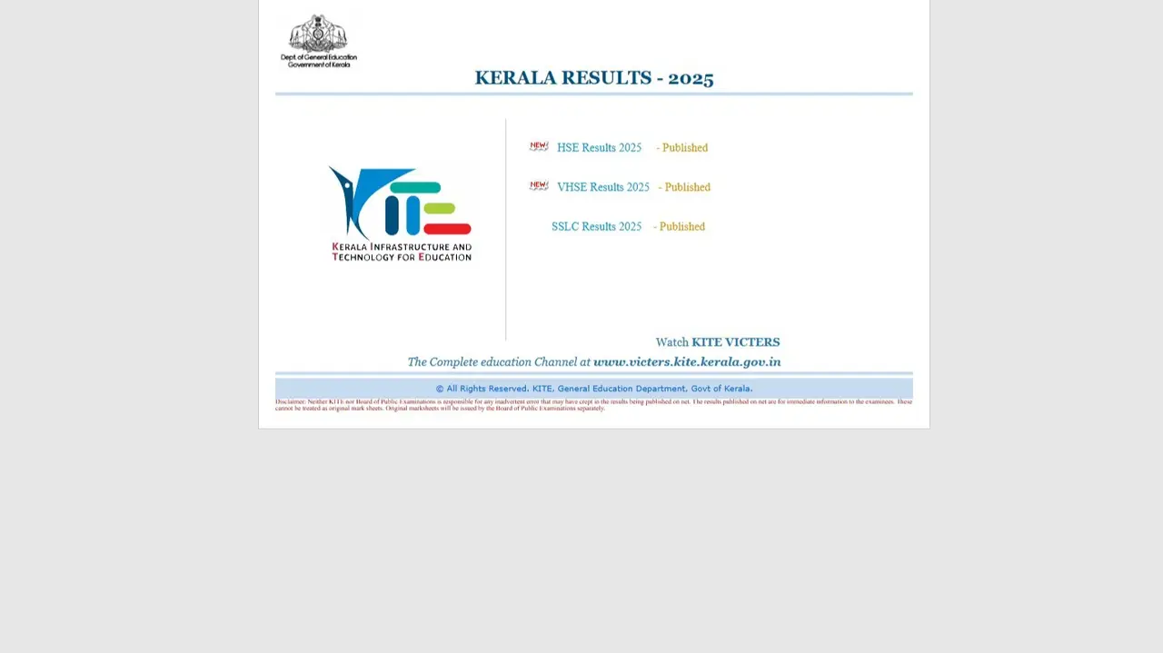 Kerala Plus Two Result 2025 Out at keralaresults.nic.in, Check Pass Percentage, Direct Link Here