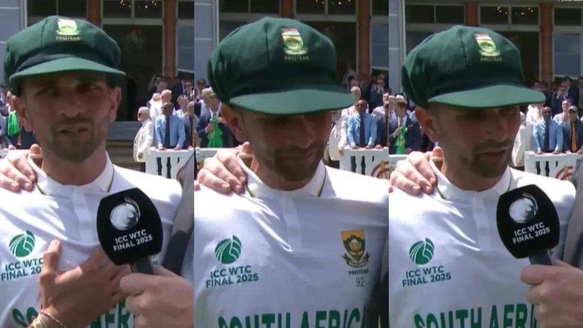 Keshav Maharaj breaks down in tears after South Africa's historic win over Australia in WTC 2025 Final