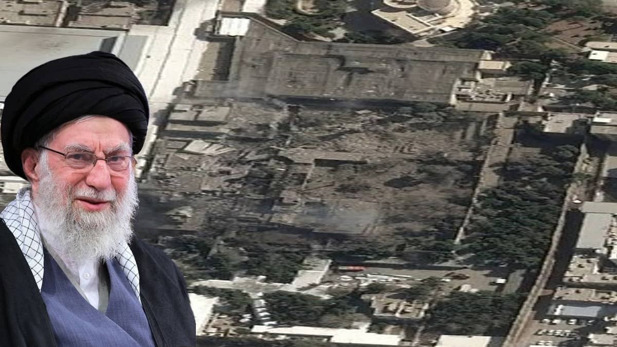 खंडहर में तब्दील दफ्तर, हर तरफ धुआं-धुंआ... ईरान में जिस जगह मारे गए खामेनेई, वहां की सबसे पहली तस्‍वीर आई सामने