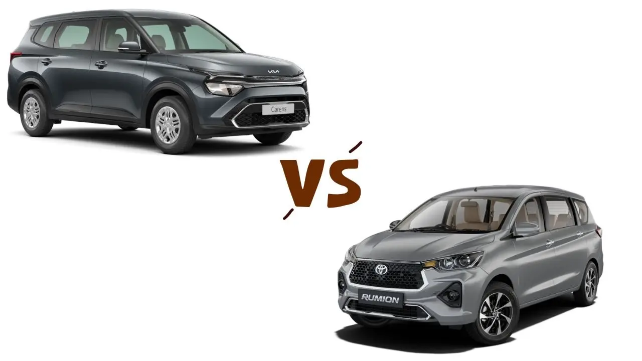 Kia Carens vs Toyota Rumion - Which MPV to Choose Under ₹15 Lakh? Kia Carens vs Toyota Rumion