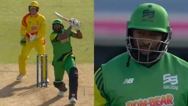 Retired Kieron Pollard smashes world's best Rashid Khan for five consecutive sixes - WATCH Kieron Pollard hits five sixes in a row