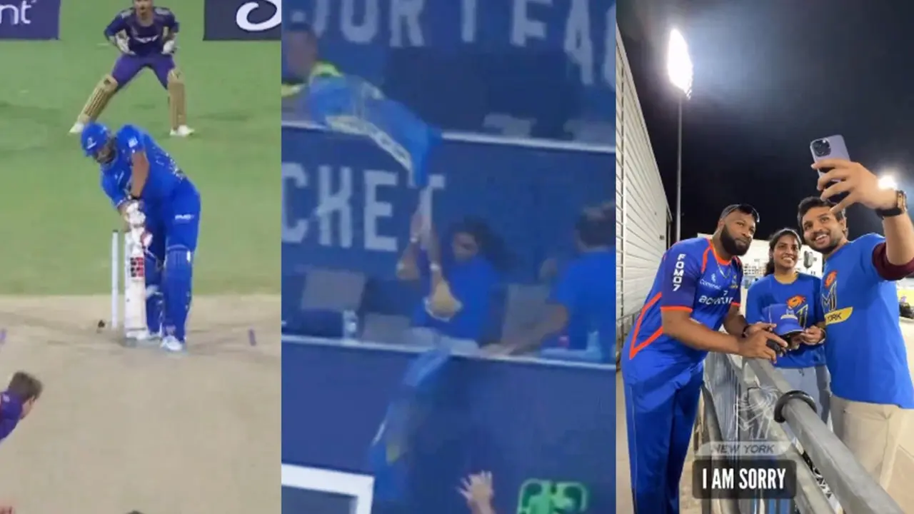 Kieron pollard Injured a female fan