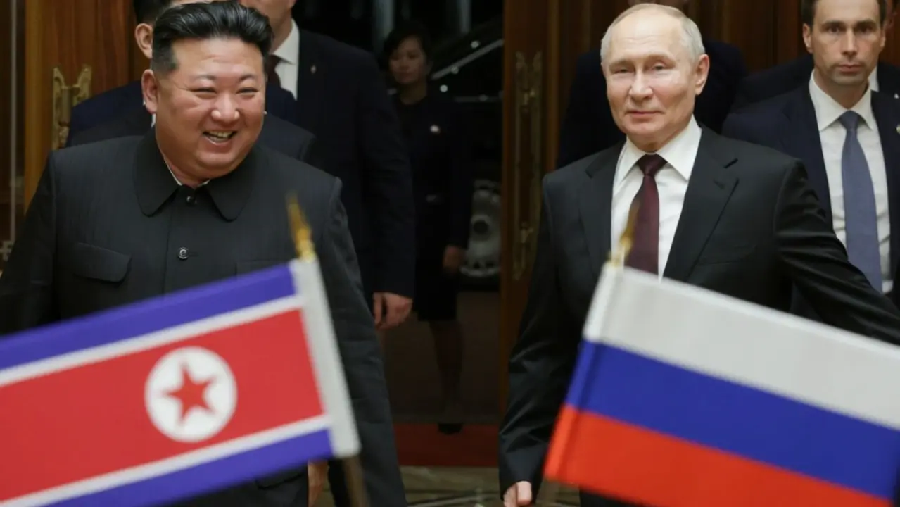 Putin Thanks North Korea's Kim Jong Un for Sending Soldiers to Russia in Kursk Region Kim Jong Un with Putin
