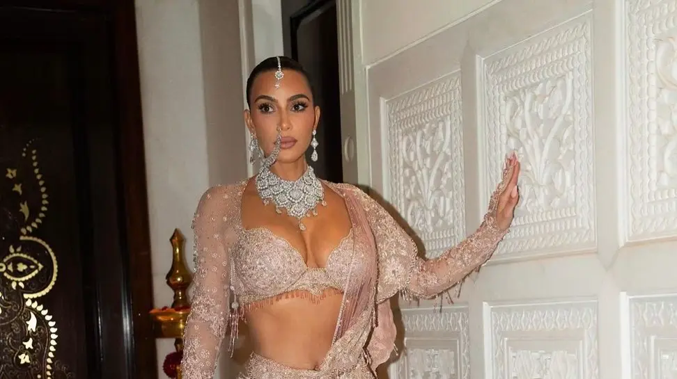How Kim Kardashian Glammed Up In Indian Wear For Anant Ambani-Radhika Merchant's Wedding Kim Kardashian
