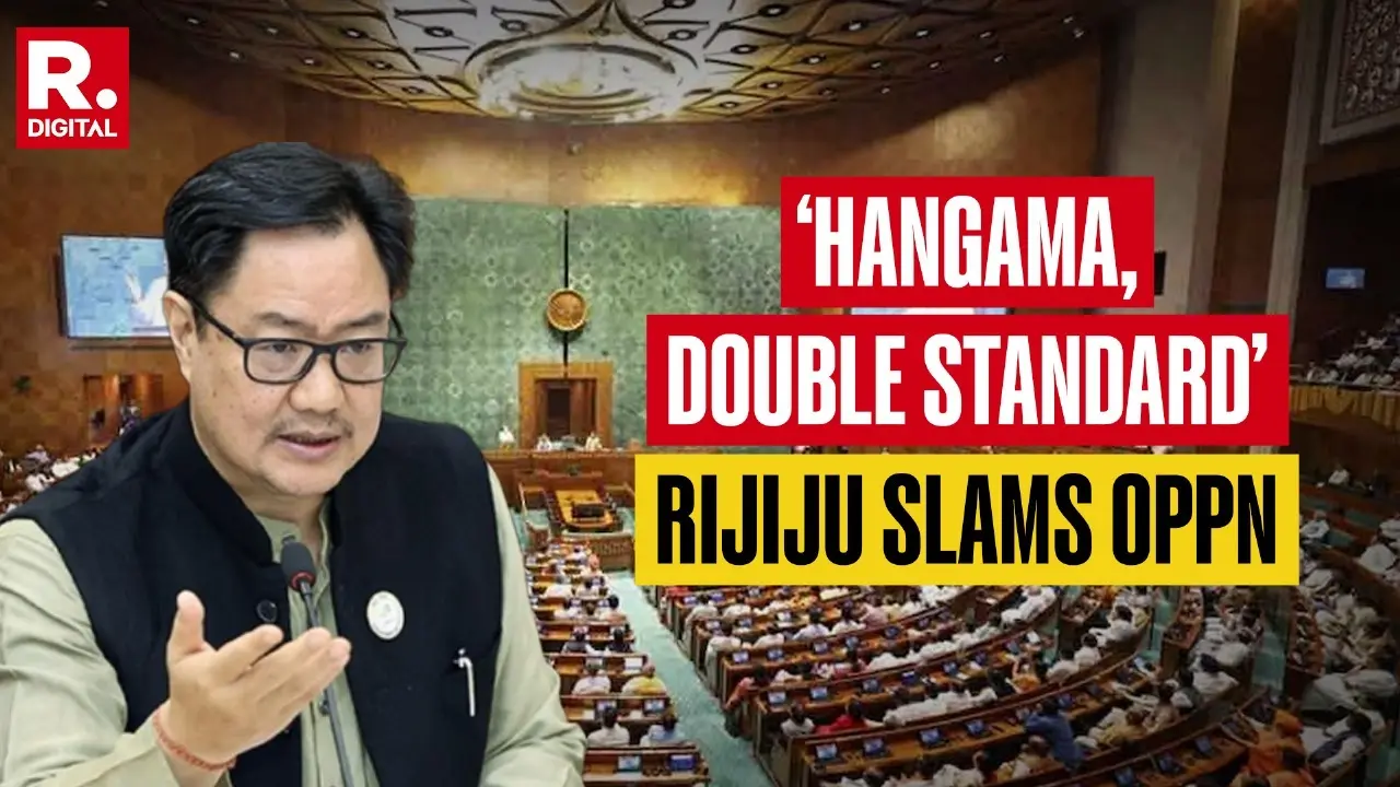 'Wasting Public Money': Kiren Rijiju Accuses Opposition of 'Double Standards' For Disrupting Parliament Kiren Rijiju Accuses Opposition of 'Wasting Public Money' For Disrupting Parliament