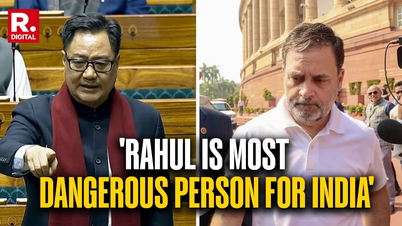 Kiren Rijiju Launches Scathing Attack On Rahul Gandhi, Questions Congress On Epstein Files