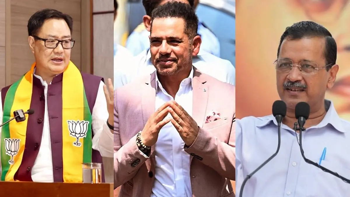 Kiren Rijiju-Robert Vadra-Arvind Kejriwal