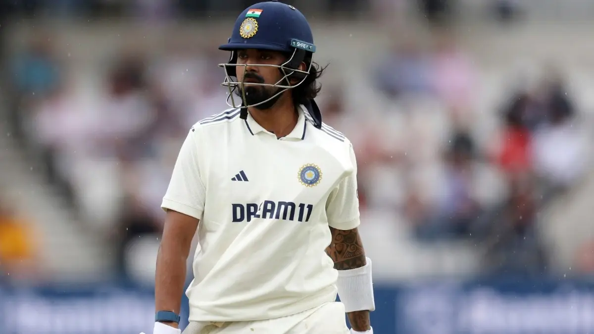 KL Rahul after dismissal