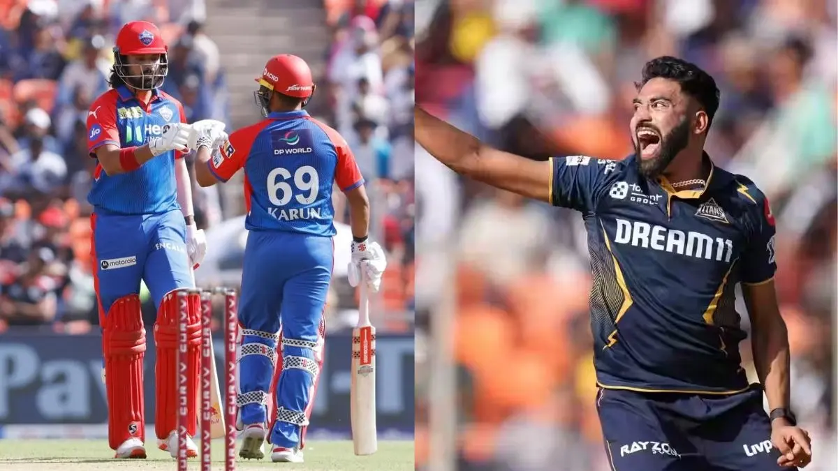 KL Rahul and Karun Nair hit 17 runs against mohammed Siraj in 3rd over Gt vs DC Match video viral