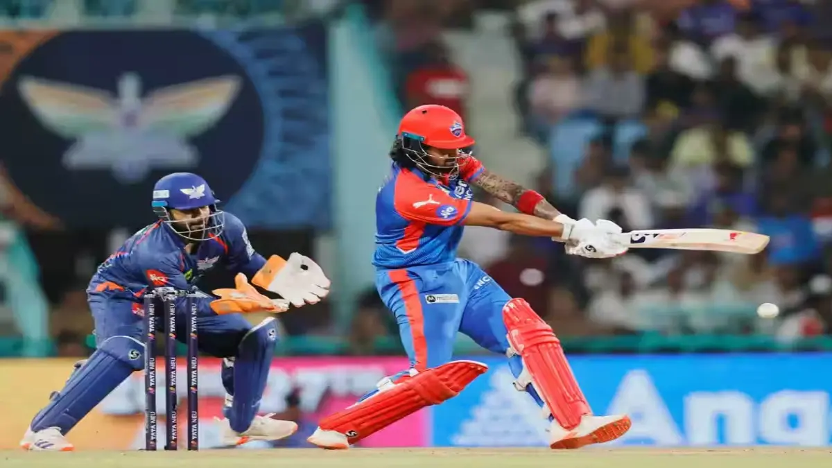 IPL 2025: KL Rahul's Dominant Delhi Capitals Humiliate Lucknow Super Giants, Claim 6th Win To Brighten Playoff Hopes KL Rahul hits a shot against Lucknow Super Giants