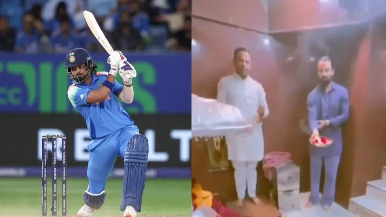 WATCH | Stumper KL Rahul Seeks Blessings From Lord Ganesh, Performs Puja Ahead Of IPL 2025 Season KL Rahul performs pooja