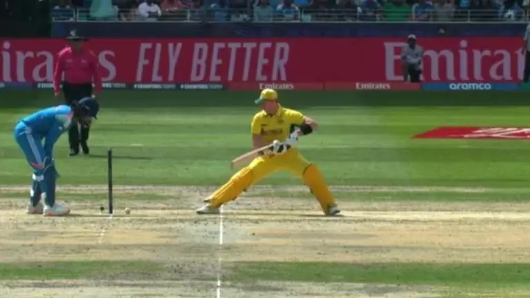 Champions Trophy 2025: Steve Smith Gets an Unexpected Lifeline After Ball Meets The Stumps But Bails Remained Firm KL Rahul, Steve Smith