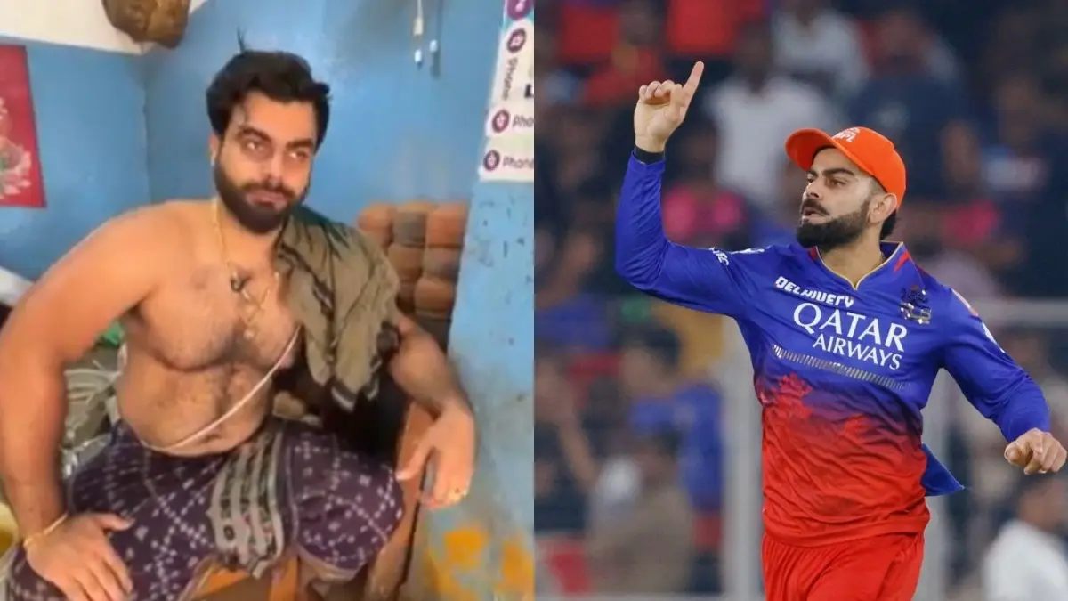 Kohli Lookalike (L), Virat Kohli Real (R)