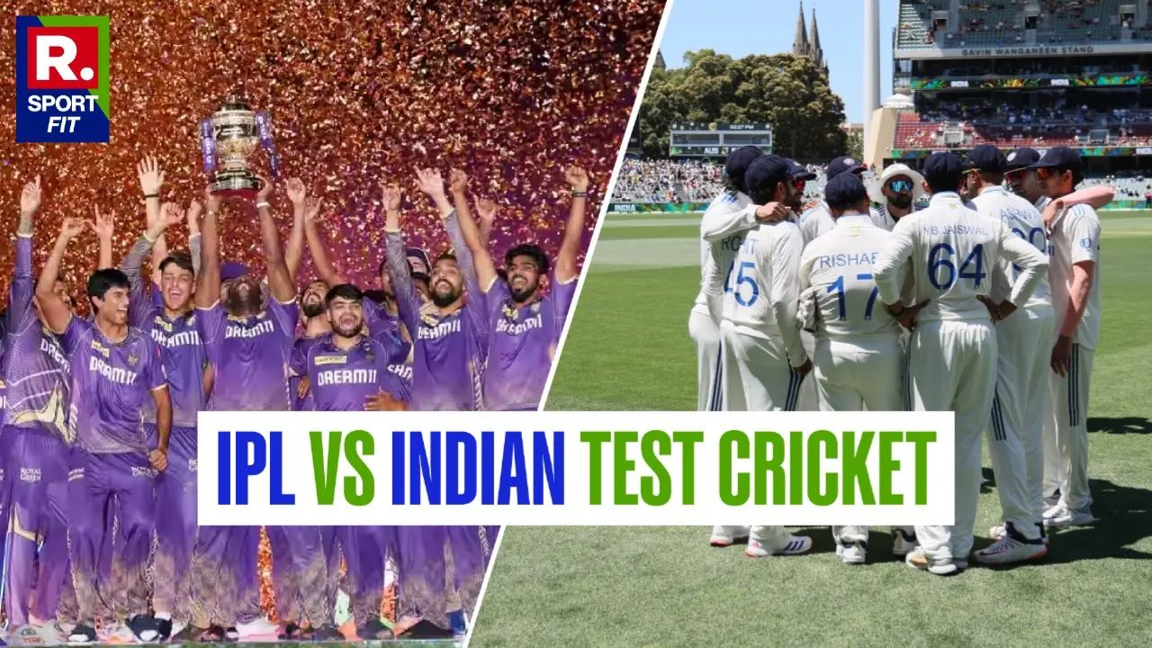 Kolkata Knight Riders with IPL Trophy and Indian Test Team