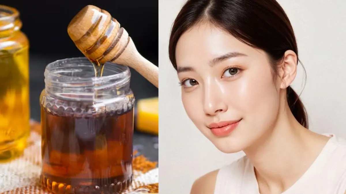 Korean glass skin care using honey on face for natural glow chamakdar twacha ke upay
