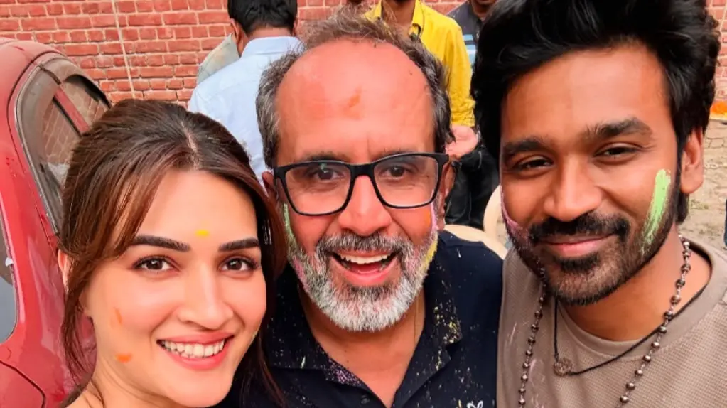 Kriti Sanon and Dhanush celebrate Holi