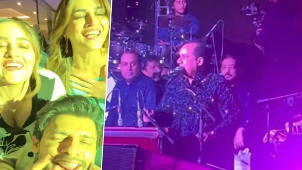 Kriti Sanon Attends Rahat Fateh Ali Khan's Show With Rumoured Boyfriend Kabir Bahia, Sister Nupur In Dubai, Videos Go Viral Kriti Sanon Attends Rahat Fateh Ali Khan's show in Dubai
