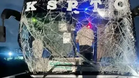 Karnataka RTC Sleeper Bus Accident Leaves Driver and Conductor Critically Injured
