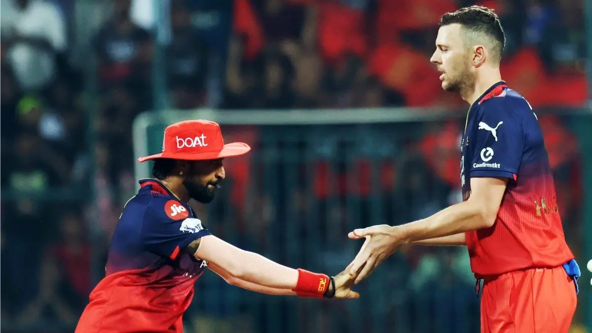 Krunal Pandya and Josh Hazlewood