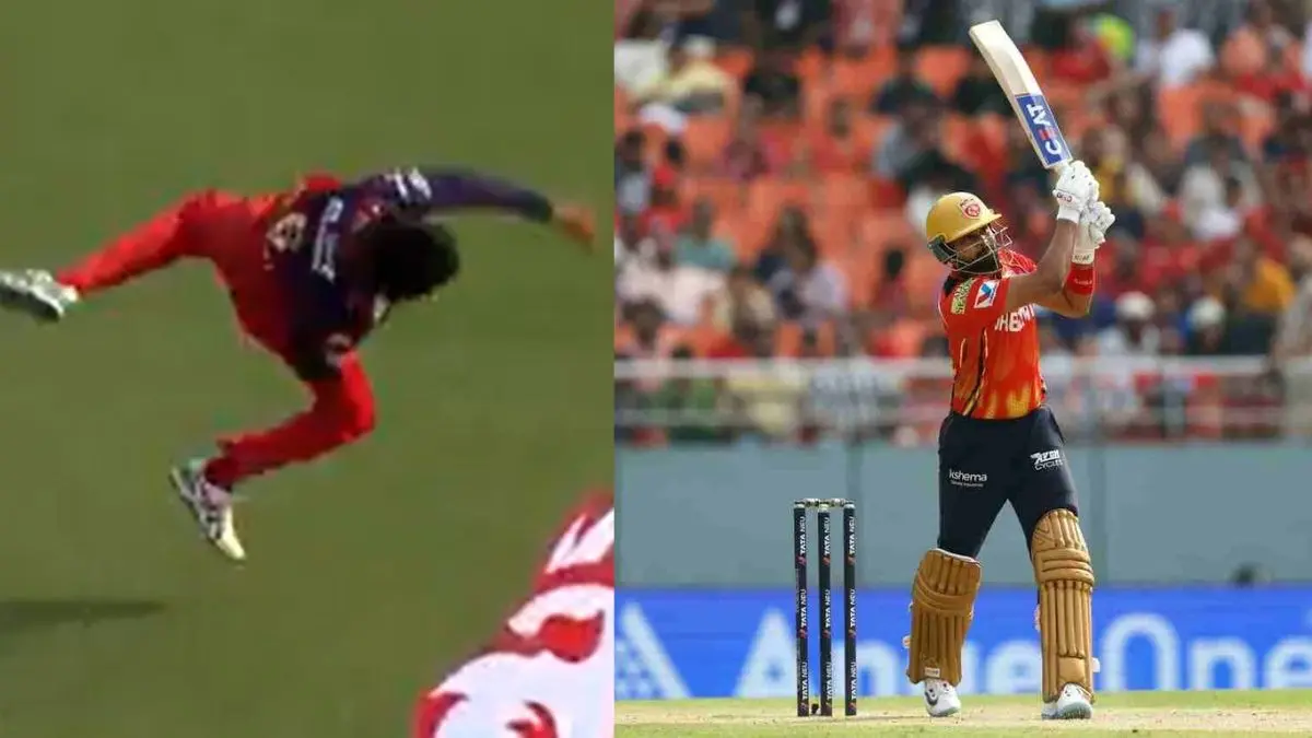 Krunal pandya takes stunning catch Shreyas iyer shocking reaction pbks vs rcb