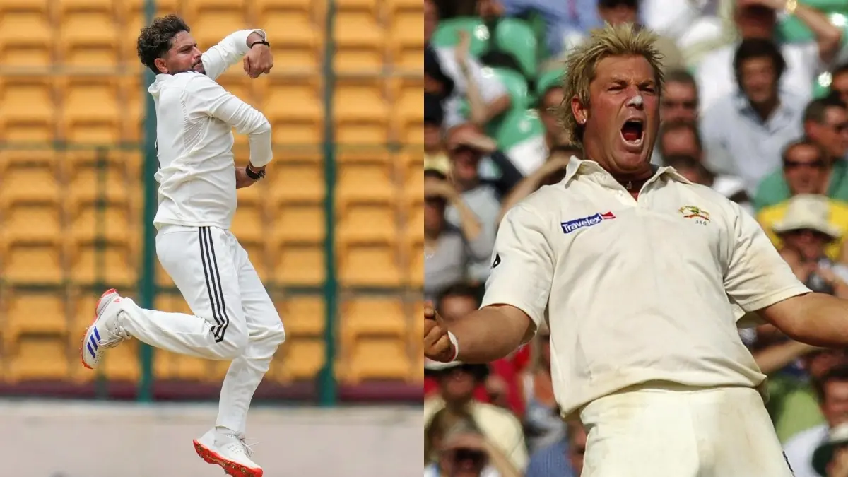 Kuldeep Yadav and Shane Warne