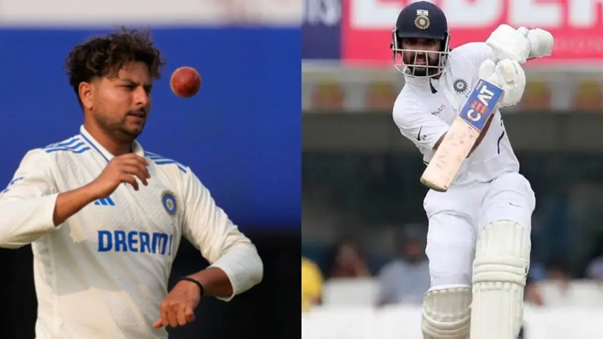 Kuldeep Yadav in? Gautam Gambhir, Shubman Gill Get Playing XI Advise From Ajinkya Rahane Ahead of Must-Win Manchester Test Kuldeep Yadav (L), Ajinkya Rahane (R)