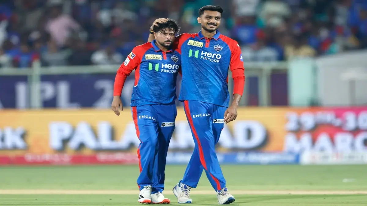 DC vs RR: IPL 2025 Going Horribly Wrong For India's White Ball Players? After Sanju Samson, Kuldeep Yadav Faces Injury Scare Kuldeep Yadav with Axar Patel