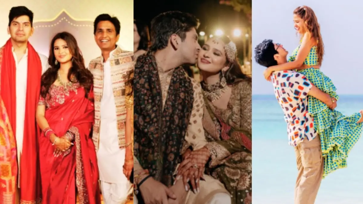 Kumar Vishwas daughter Agrata Sharmma with Husband Pavitra Kkhandelwal