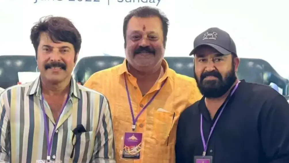 Suresh Gopi Requests Mohanlal To Bring Back Old Members Of AMMA Who Resigned After Mollywood #MeToo Storm (L to R): Mammootty, Suresh Gopi and Mohanlal