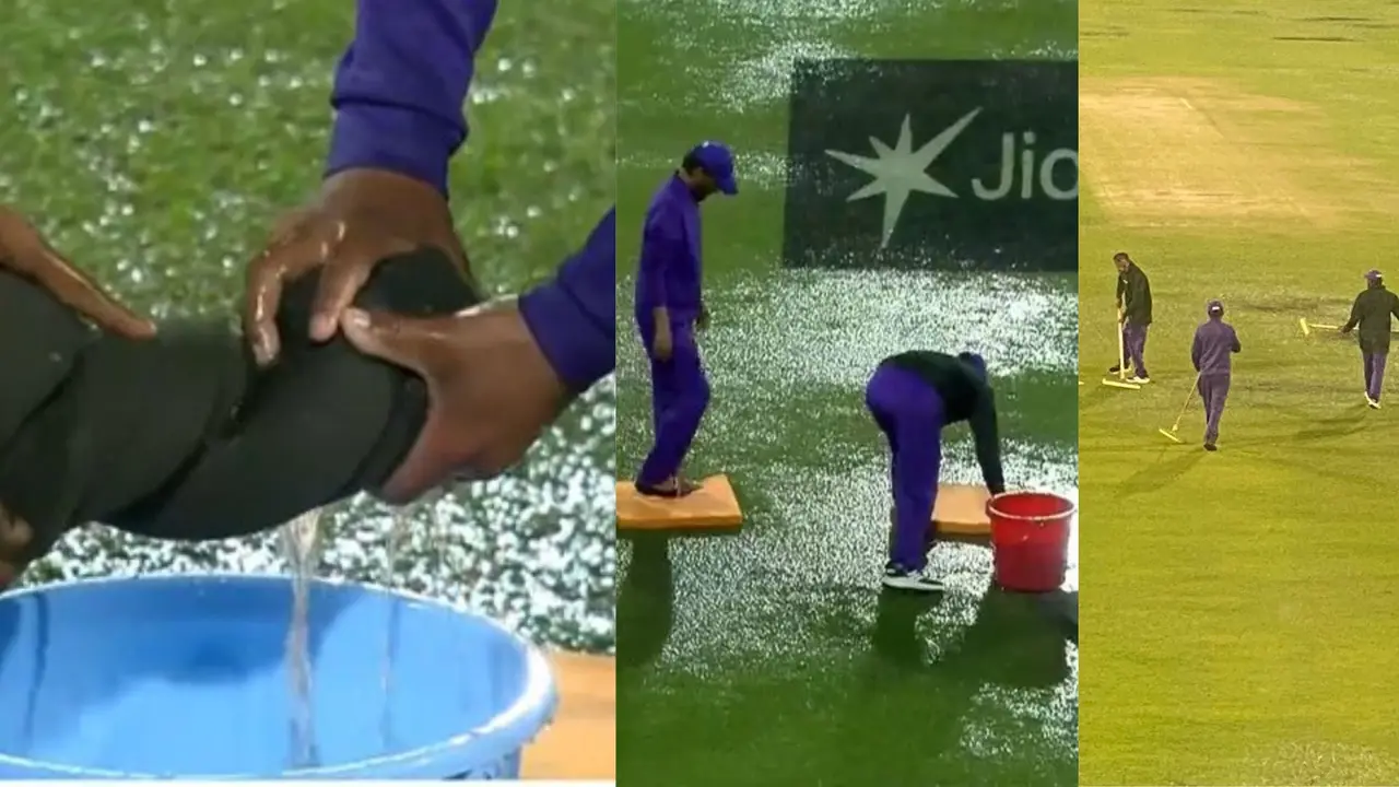 Lahore Gaddafi Stadium condition after 30 minute rain during AUS vs AFG