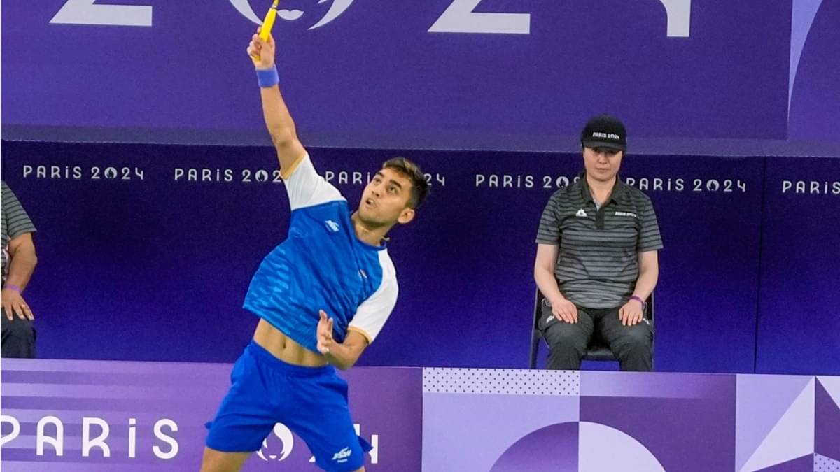 Lakshya Sen in action at Paris Olympic Games 2024