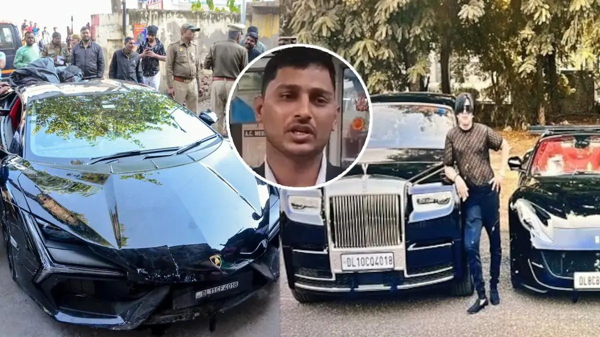 Lamborghini Crash: हादसे के वक्त कार सवार आरोपी शिवम का VIDEO VIRAL होने के बाद जोड़ा FIR में नाम, अब मामले में एक्शन, SHO लाइन हाजिर Lamborghini Crash Case