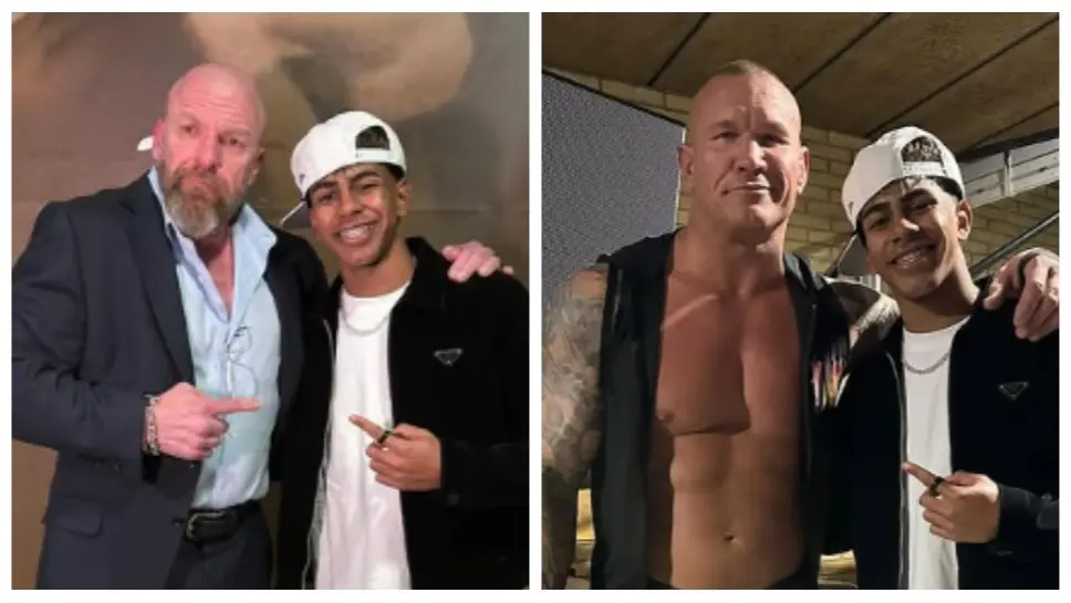 Lamine Yamal X WWE: FC Barcelona Superstar Attends SmackDown Amidst Wrestling Promotion's European Tour Lamine Yamal with Triple H and Randy Orton