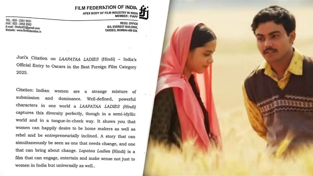 Laapataa Ladies: FFI's Oscar Selection Committee Under Fire After Controversial Citation Lapaataa Ladies is India's Oscar entry