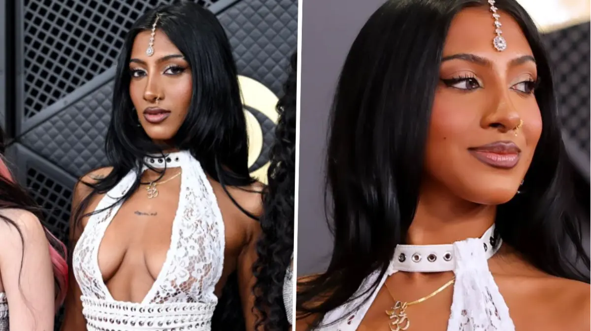 Om Necklace, Shiny Maang Tikka: Katseye's Lara Raj Brings Indian Touch To Grammys 2026 Lara Raj brings Indian touch to Grammys 2026