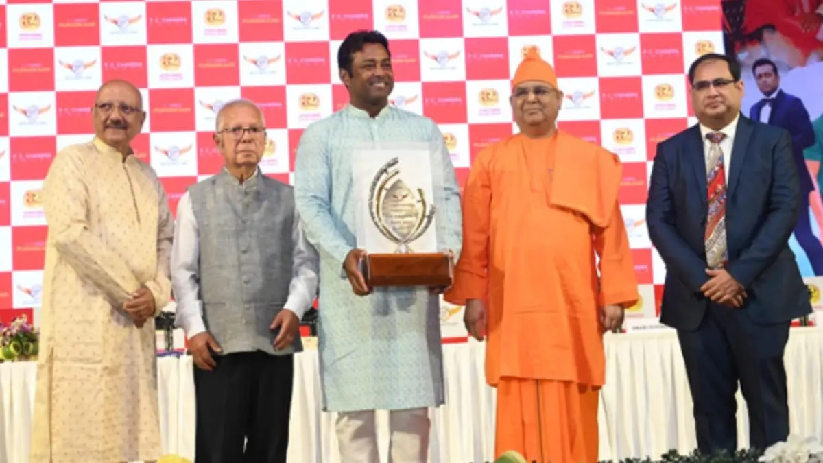 Leander Paes Conferred with the Prestigious P C Chandra Puraskaar 2025 Leander Paes Conferred